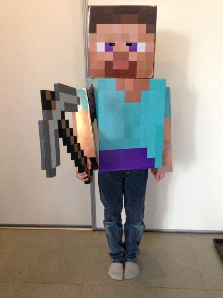 fastelavnskostume kreative minecraft steve