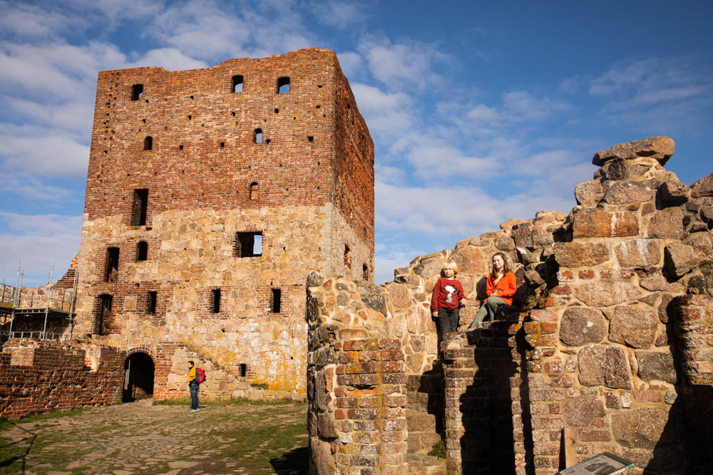 bornholm med børn aktiviteter, hammershus