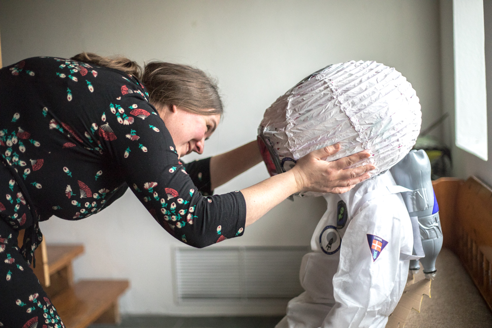 Strygemærker til årets fastelavnskostume astronaut 