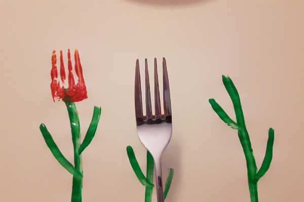 Gaffel, fork, tulipan, tulips