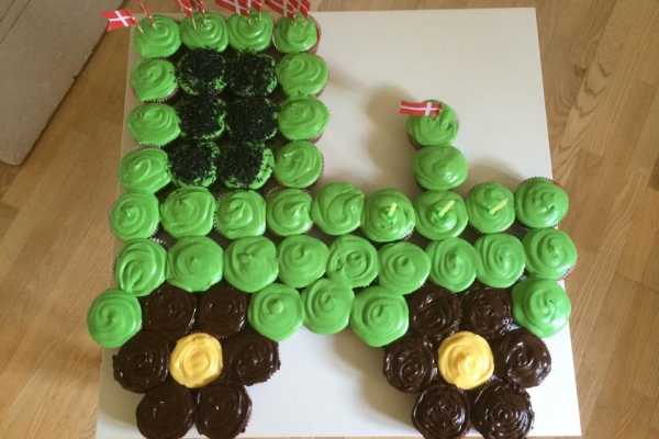 John Deere, traktor, børnefødselsdag, kage, muffins, cupcakes