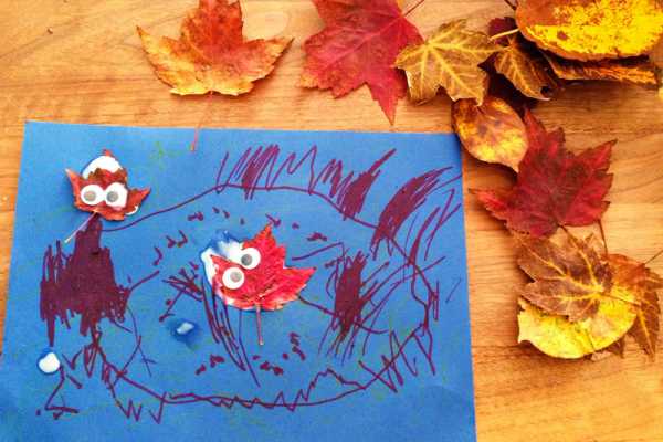 Lav en tegning med efterårsblade på