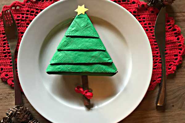 jul servietfoldning fold serviet som juletræ