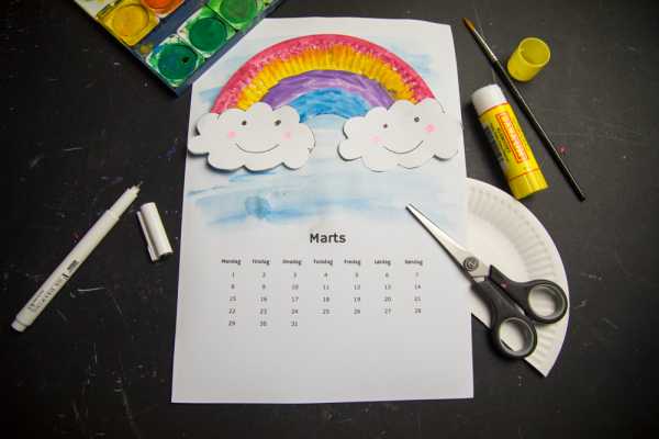 kalendersider, mal selv kalender, kreative idéer til børn