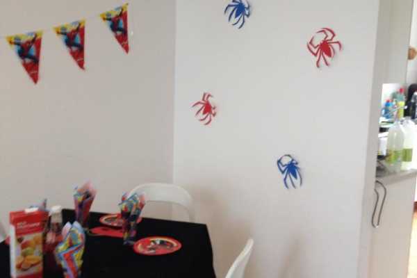 Spiderman, fødselsdag, pynt, oppyntning