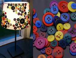 Lampe, knapper, kreativ med ungerne, kreative ideer, lys, efterår, vinter